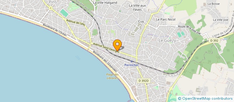 localisation de l'entreprise ASSOC DES PARENTS D'ELEVES DES ECOLES PRIMAIRE ET MATERNELLE DU GUEZY (APEMAG) à LA BAULE-ESCOUBLAC