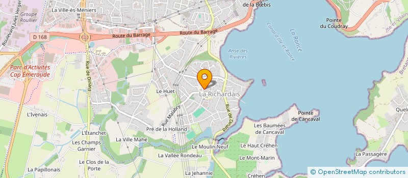 localisation de l'entreprise ASSOC  DES PARENTS D ELEVES DES ECOLES PUBLIQUES DE LA RICHARDAIS  LA RICHARDAIS