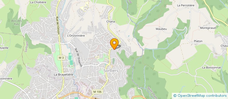 localisation de l'entreprise ASSOC DES PERES DE FAMILLE à SORBIERS