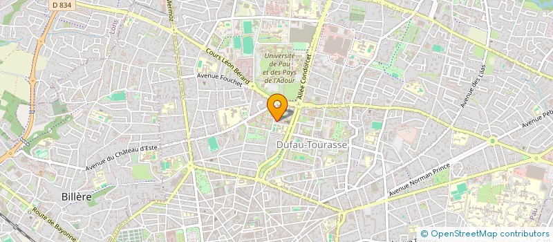 localisation de l'entreprise ASSOC DES USAGERS DE LA PEPINIERE à PAU