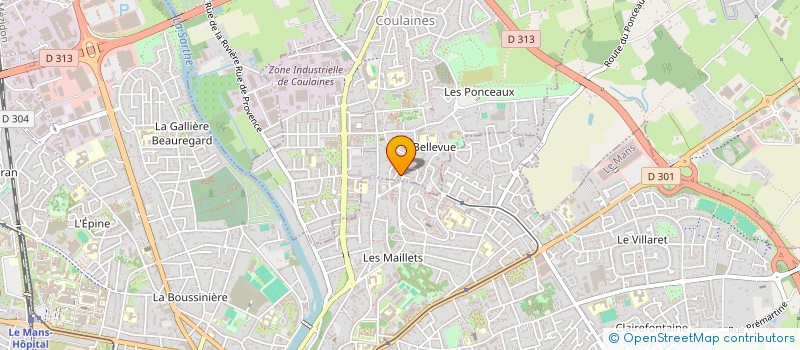 localisation de l'entreprise ASSOC DES USAGERS ET DU CADRE DE VIE COU à COULAINES