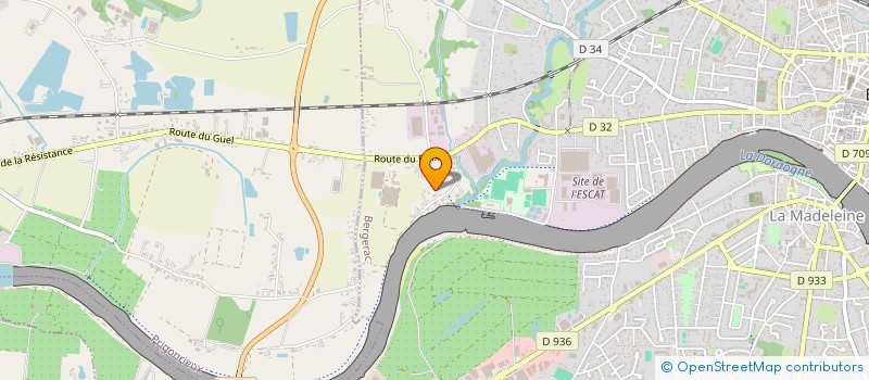 localisation de l'entreprise ASSOC DEVEL ORGANISA SPORT LOISIRS à BERGERAC