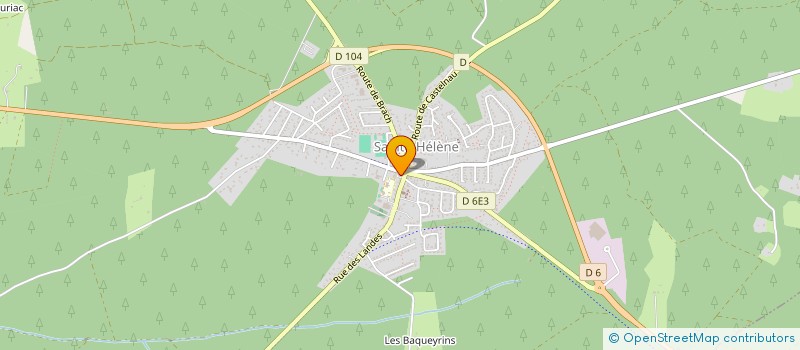 localisation de l'entreprise ASSOC DEVELOP AGRIC & RURAL LANDES MEDOC  SAINTE-HELENE