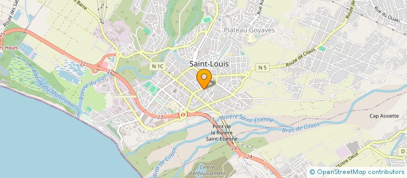 localisation de l'entreprise ASSOC DEVELOP CULTUREL A SAINT-LOUIS  SAINT-LOUIS