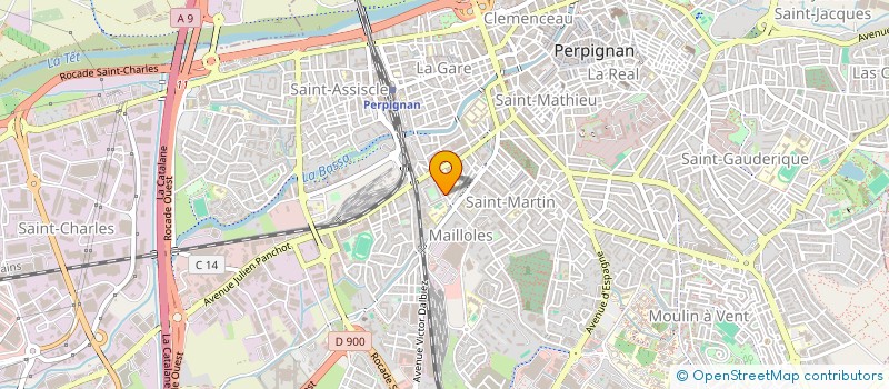 localisation de l'entreprise ASSOC DEVELOP ENSEIGNE PROFES ET TECHNIQ  PERPIGNAN