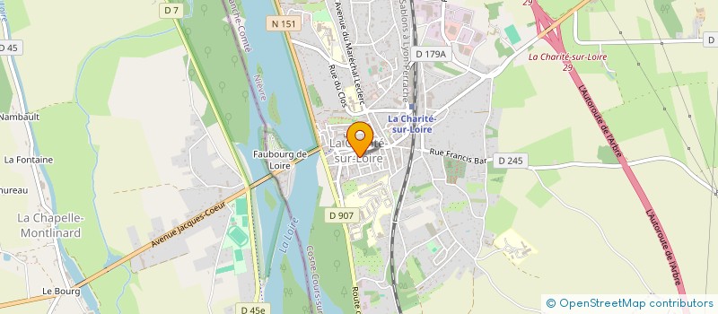 localisation de l'entreprise ASSOC DEVELOP.& VALORISATION SITE HISTOR à LA CHARITE-SUR-LOIRE