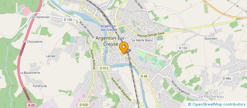 localisation de l'entreprise ASSOC DEVELOPPEM SANITAIRE PAYS ARGENTON à ARGENTON-SUR-CREUSE