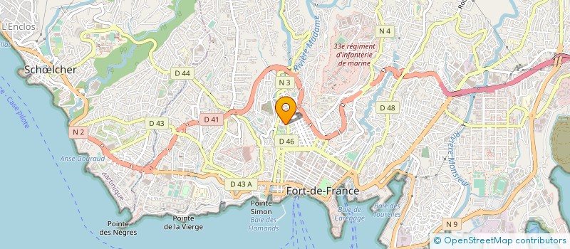 localisation de l'entreprise ASSOC DEVELOPPEMENT COMMUNICATION BASE à FORT-DE-FRANCE