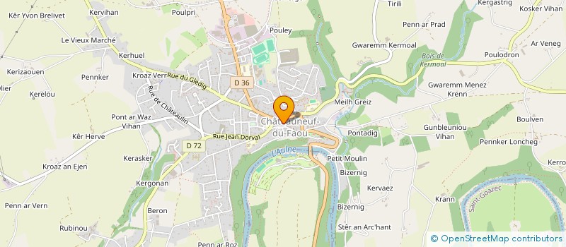 localisation de l'entreprise ASSOC DEVELOPPEMENT DU JAZZ EN BRETAGNE à CHATEAUNEUF-DU-FAOU