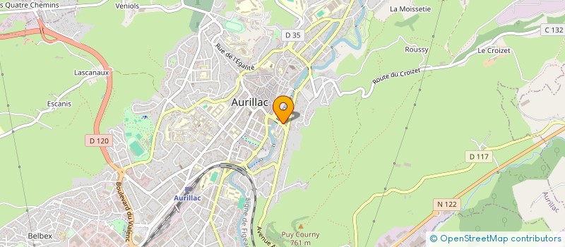 localisation de l'entreprise ASSOC DEVELOPPEMENT ETUDES JURIDIQUES à AURILLAC