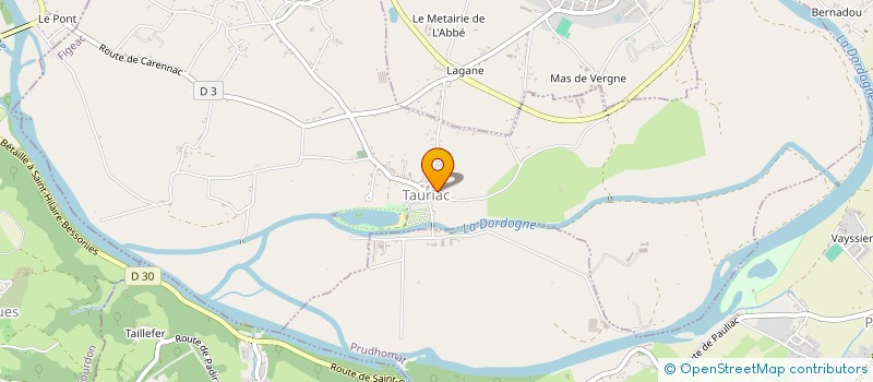 localisation de l'entreprise ASSOC DEVELOPPEMENT TOURISME A TAURIAC  TAURIAC