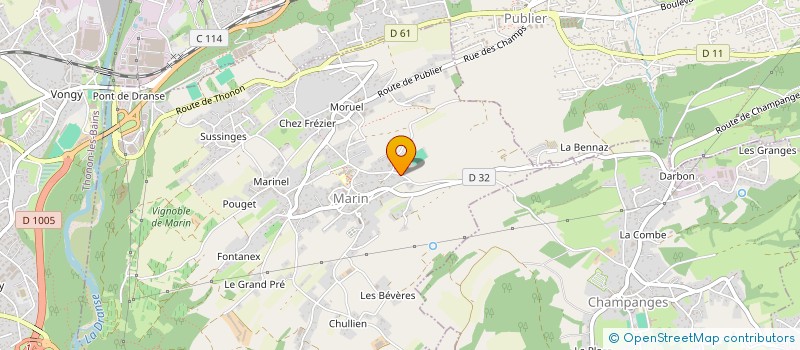 localisation de l'entreprise ASSOC DONNEURS DE SANG PUBLIER-AMPHION-MARIN à MARIN
