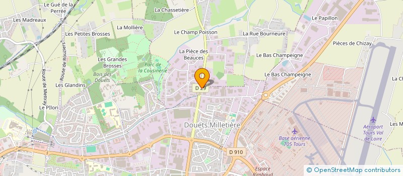 localisation de l'entreprise ASSOC DONNEURS SANG EDF GDF  TOURS