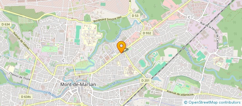 localisation de l'entreprise ASSOC DPT FORMATION INFORMAT AGRIC RURAL  MONT-DE-MARSAN