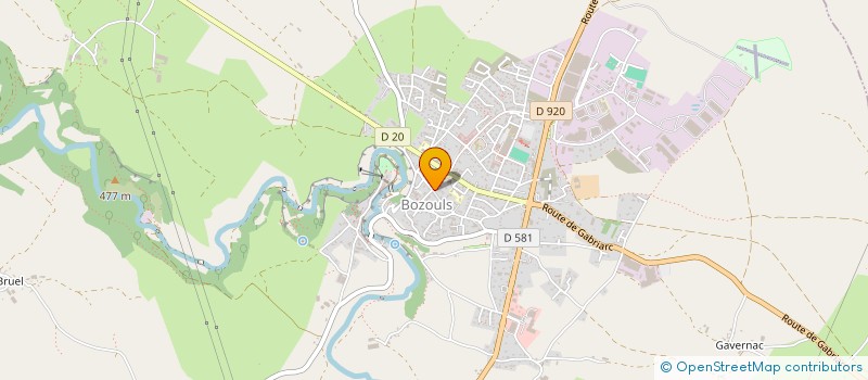 localisation de l'entreprise ASSOC DU CENTRE SOCIAL RURAL à BOZOULS