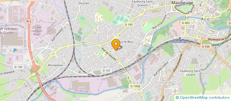 localisation de l'entreprise ASSOC DU PALAIS GOURMAND  MAUBEUGE