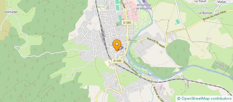 localisation de l'entreprise ASSOC DU PAYS D ACCUEIL DU HAUT ALLIER à LANGEAC