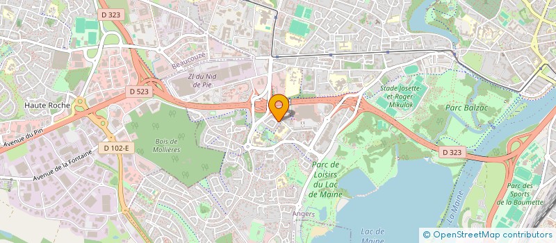 localisation de l'entreprise ASSOC DU QUARTIER LAC DE MAINE à ANGERS