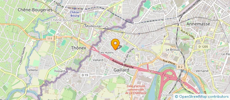 localisation de l'entreprise ASSOC ECOLE DE MUSIQUE  GAILLARD