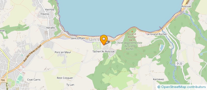 localisation de l'entreprise ASSOC ECOLE DE VOILE PLESTIN LES GREVES  PLESTIN-LES-GREVES