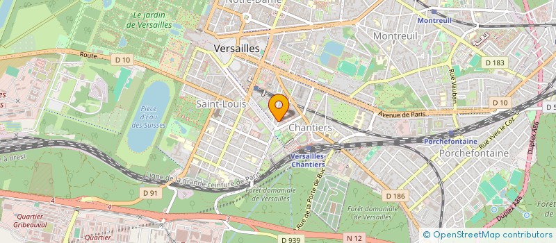 localisation de l'entreprise ASSOC EDOUARD LEFEBVRE à VERSAILLES