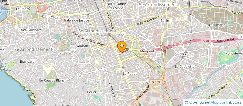 localisation de l'entreprise ASSOC EDUC ASSIST POPUL PRADO à MARSEILLE