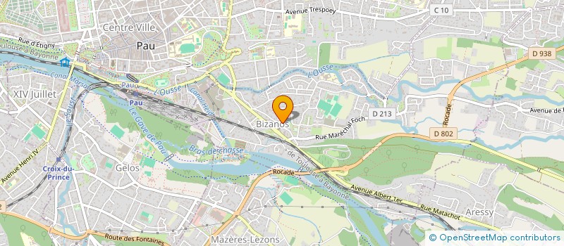 localisation de l'entreprise ASSOC EDUCATION POPULAIRE  BIZANOS