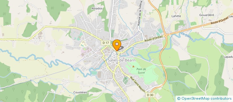 localisation de l'entreprise ASSOC EDUCATION POPULAIRE  SALIES-DE-BEARN