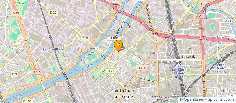 localisation de l'entreprise ASSOC ELEVES INGENIEURS DU C.E.S.T.I à SAINT-OUEN-SUR-SEINE