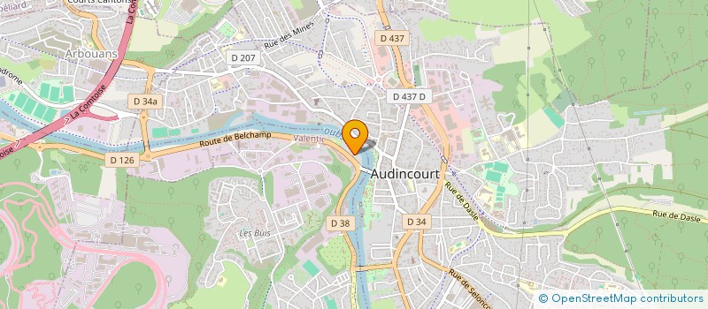 localisation de l'entreprise ASSOC EN RETRAITE SUR LES RIVES DU DOUBS  VALENTIGNEY