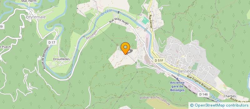 localisation de l'entreprise ASSOC ESPACE CAMPAGNE à BESSEGES