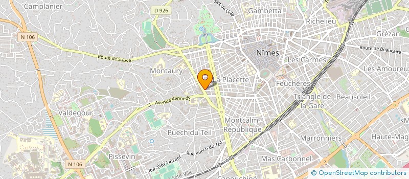 localisation de l'entreprise ASSOC ESPACE ENTREPRISE  NIMES