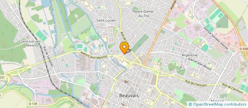 localisation de l'entreprise ASSOC ETUDIANTS ET USAGERS IUFM BEAUVAIS  BEAUVAIS