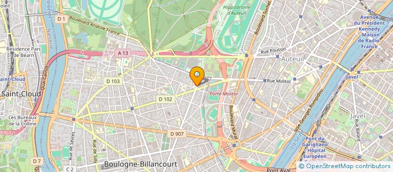 localisation de l'entreprise ASSOC FAMIL GEST ECOLE-COLLEGE DUPANLOUP à BOULOGNE-BILLANCOURT