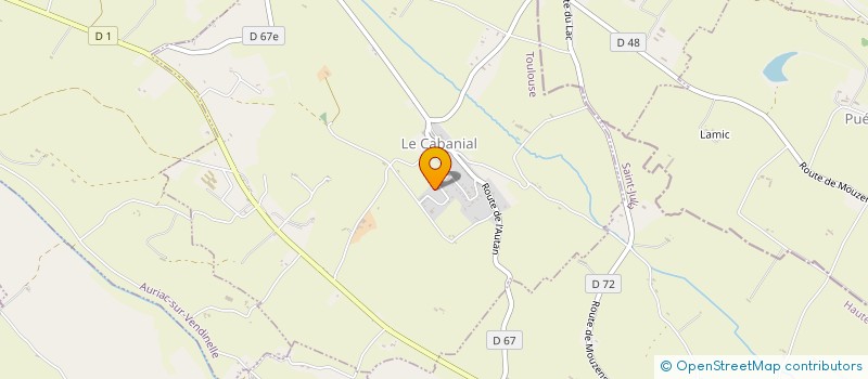 localisation de l'entreprise ASSOC FAMIL GESTION ECOLE AGRI à AURIAC-SUR-VENDINELLE