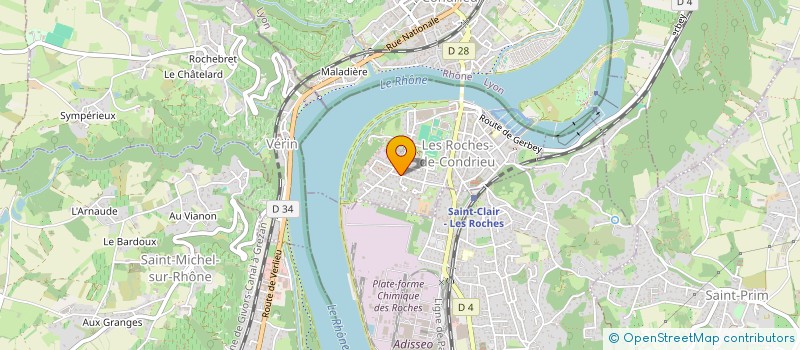 localisation de l'entreprise ASSOC FAMILIALE CENTRE AERE  SAINT-CLAIR-DU-RHONE