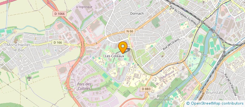 localisation de l'entreprise ASSOC FAMILIALE ET SOCIALE LES COTEAUX à MULHOUSE