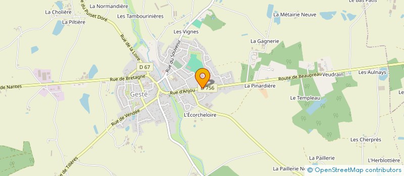 localisation de l'entreprise ASSOC FAMILLES RURALES à BEAUPREAU-EN-MAUGES