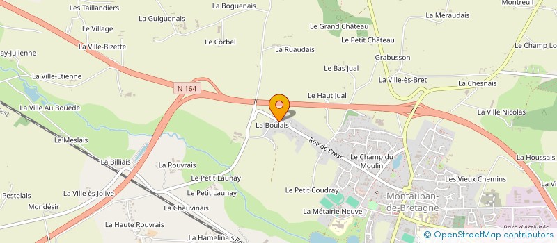 localisation de l'entreprise ASSOC.FEDERATION PRATIQUE ENSEIGNEMENT ARTISTIQUE  MONTAUBAN-DE-BRETAGNE