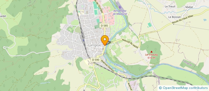 localisation de l'entreprise ASSOC FESTIVAL DE POESIE DU HAUT ALLIER  LANGEAC