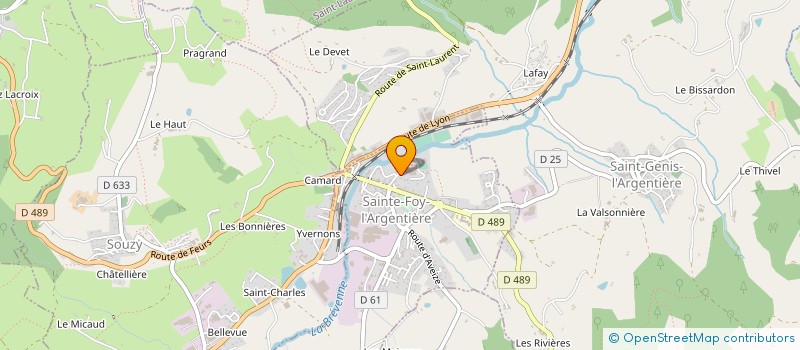 localisation de l'entreprise ASSOC FIDERIENNE FOYER RESIDENCE  SAINTE-FOY-L'ARGENTIERE