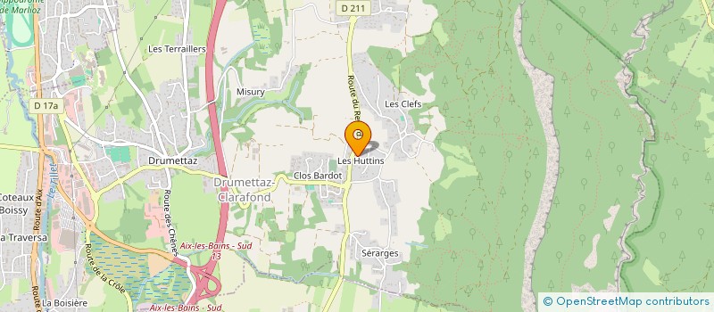 localisation de l'entreprise ASSOC FINANC CAMPAGNE ELECTORALE CALLOUD  DRUMETTAZ-CLARAFOND