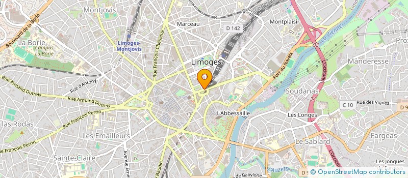 localisation de l'entreprise ASSOC FINANC DU PCF DEPT HTE VIENNE à LIMOGES