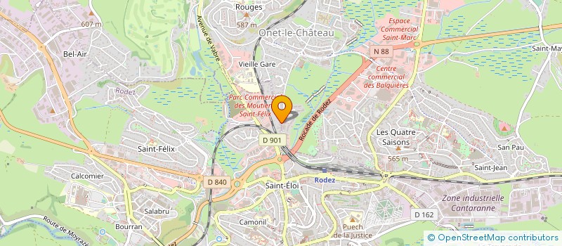 localisation de l'entreprise ASSOC FLASH DANSE STUDIO  RODEZ