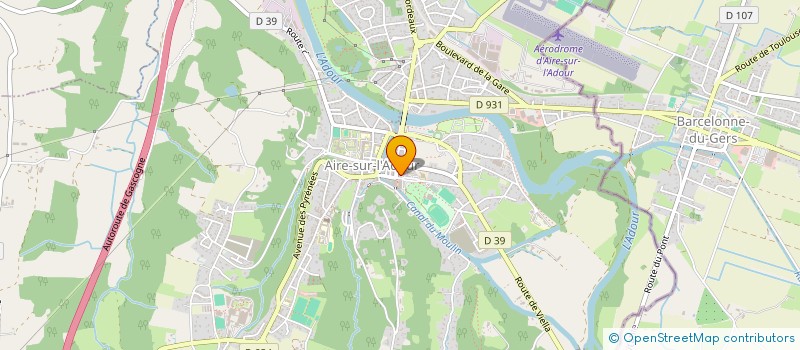 localisation de l'entreprise ASSOC FLEURS FEUILLAGES ET FANTAISIE  AIRE-SUR-L'ADOUR