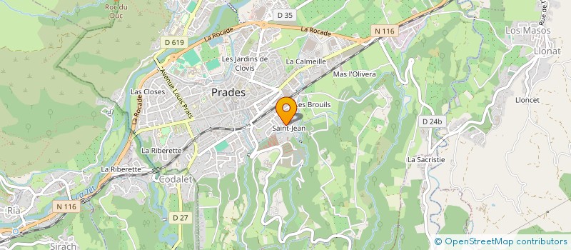 localisation de l'entreprise ASSOC.FONCIERE DE REMEMBREMENT LOS MASOS  CODALET