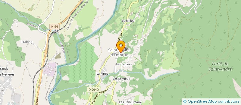 localisation de l'entreprise ASSOC FONCIERE DU PARKING COUVERT DE  LES ORRES