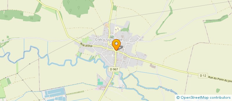 localisation de l'entreprise ASSOC FONCIERE REMEMBREMENT CRECY-SERRE  CRECY-SUR-SERRE