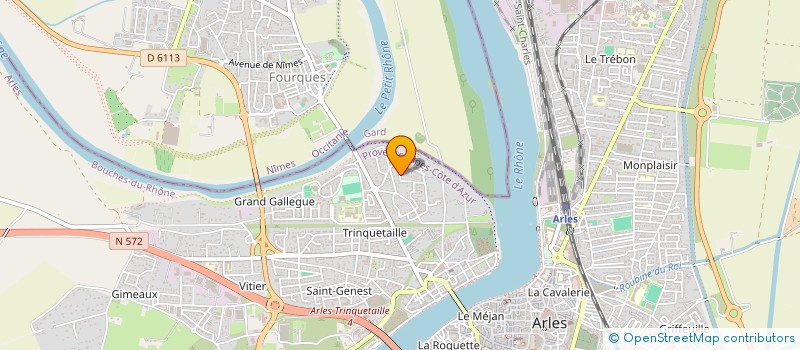 localisation de l'entreprise ASSOC FONCIERE URBAINE L'ILE DES SABLES  ARLES