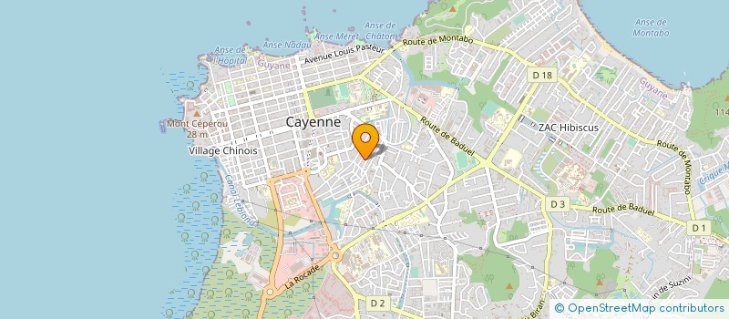 localisation de l'entreprise ASSOC FORCES DEMOCRATIQUES DE GUYANE à CAYENNE